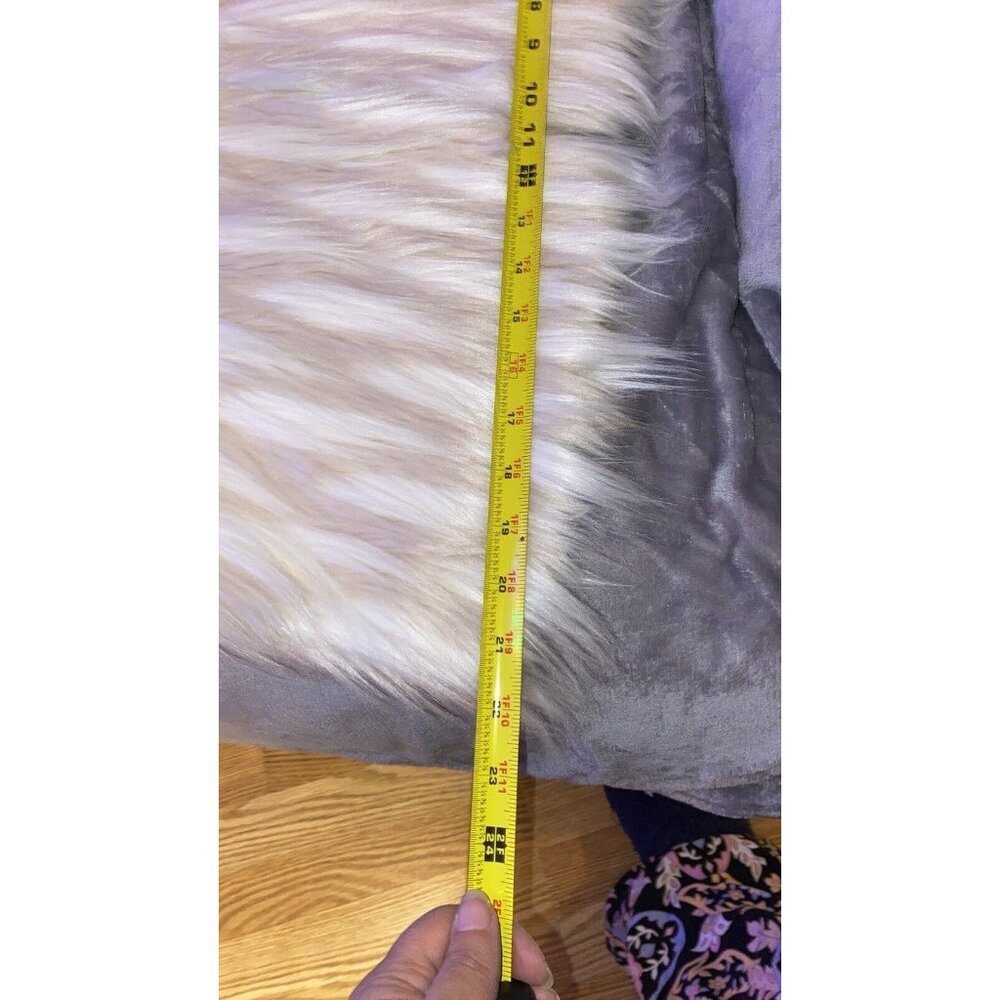 GRACE ELEMENTS Faux Fur VEST Womens Sz M Cream And Beige Blend Casual Work Party - Picture 11 of 16